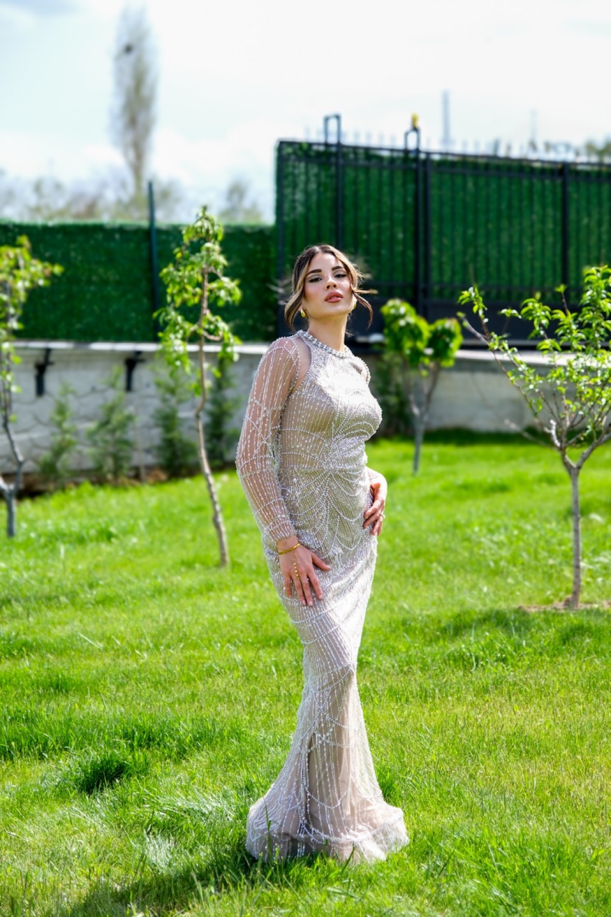 Ravi Rental Dress Alice Bej Elbise Ravi Rental Dress Alice Bej Elbise