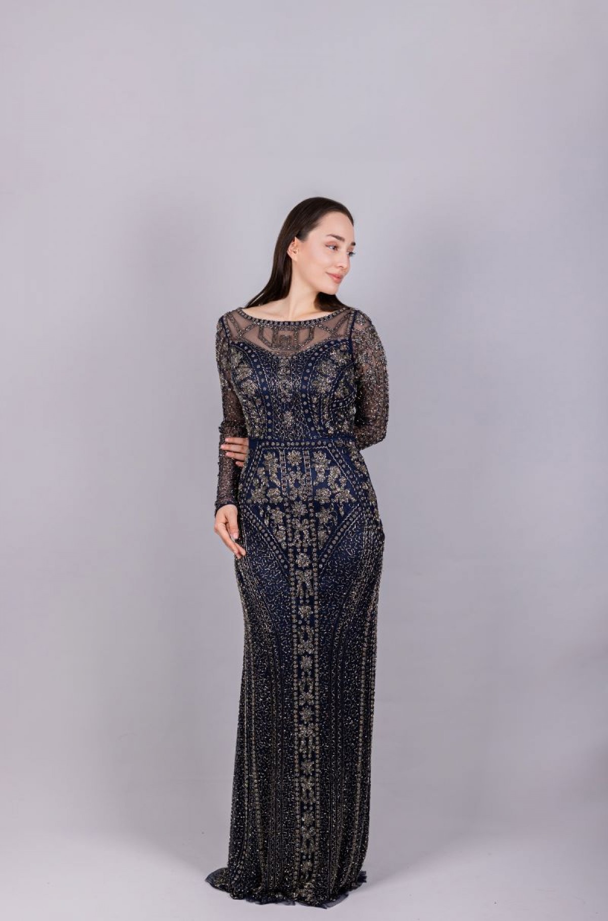 Ravi Rental Dress Blue Night Elbise