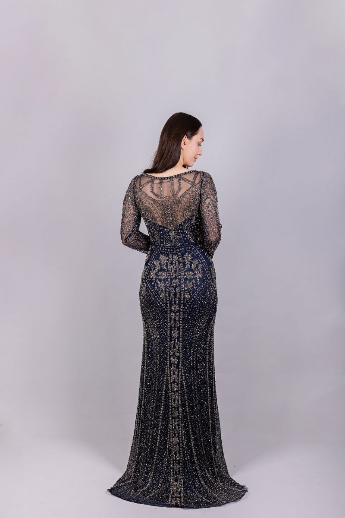 Ravi Rental Dress Blue Night Elbise