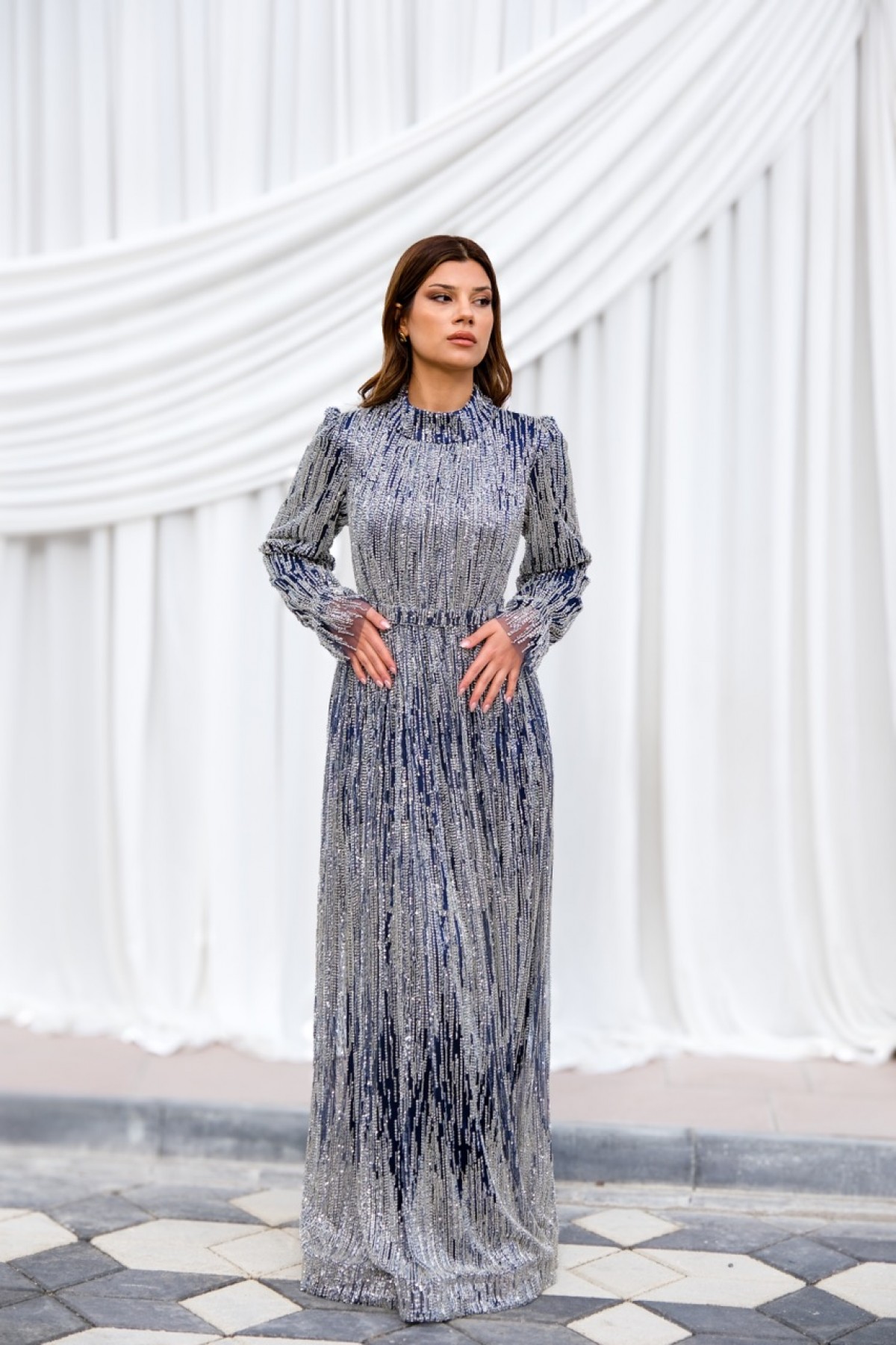 Ravi Rental Dress Carol Lacivert Elbise