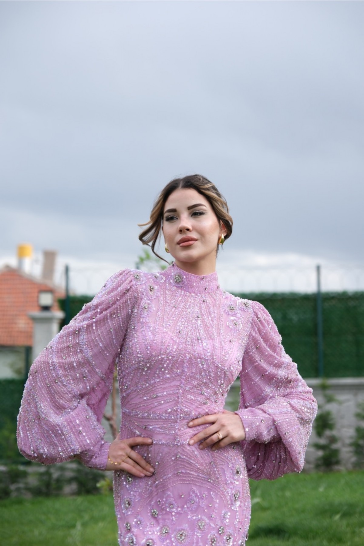 Ravi Rental Dress Diva Lila Elbise