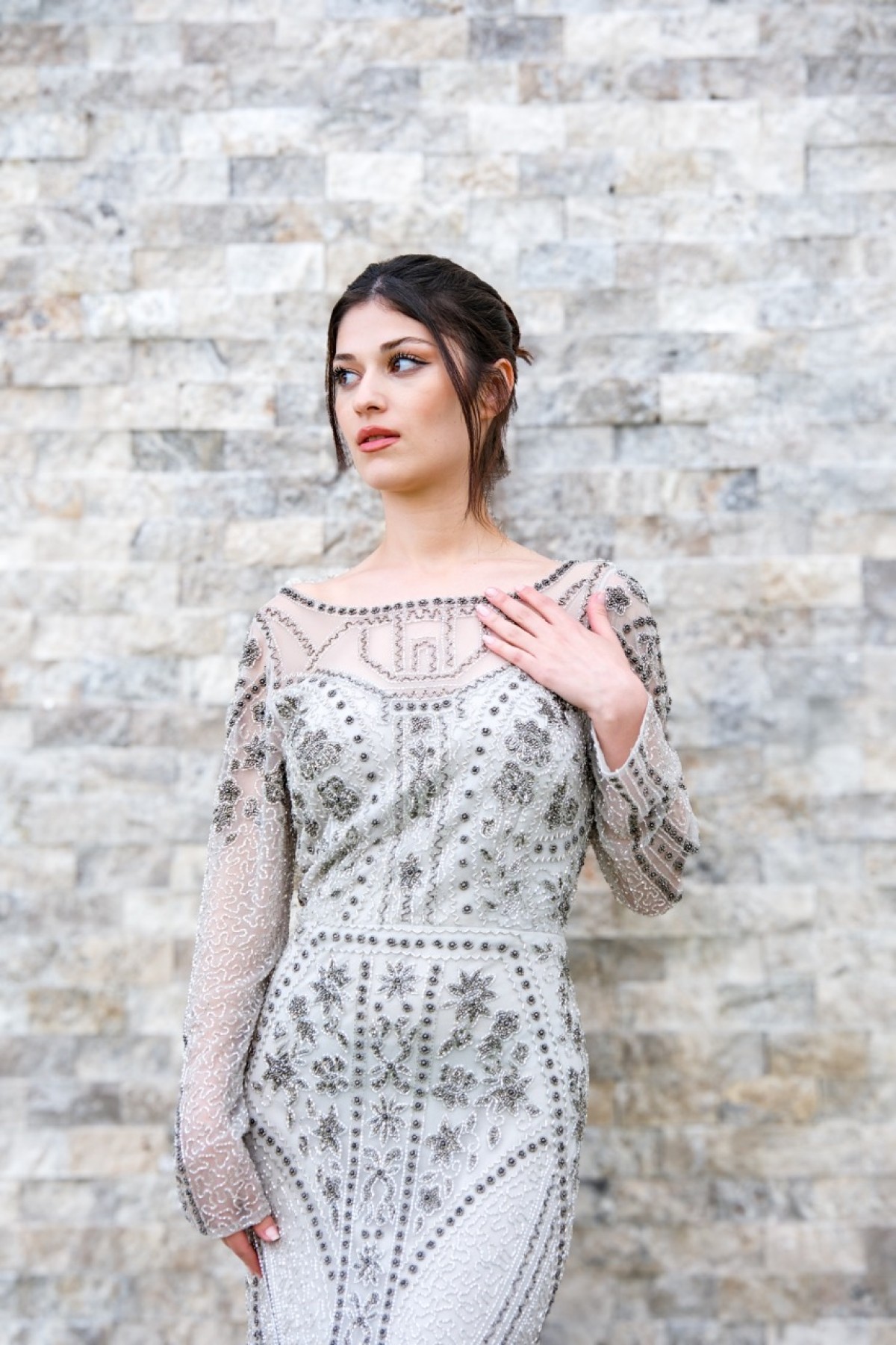 Ravi Rental Dress White Night Elbise