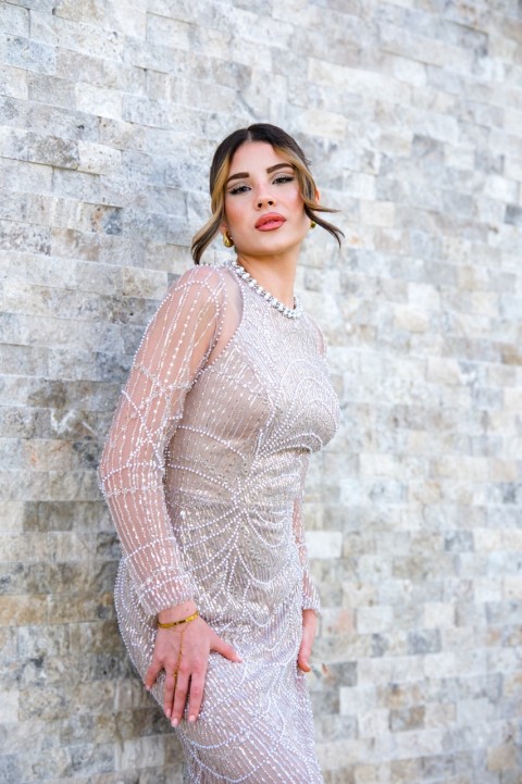 Ravi Rental Dress Alice Bej Elbise