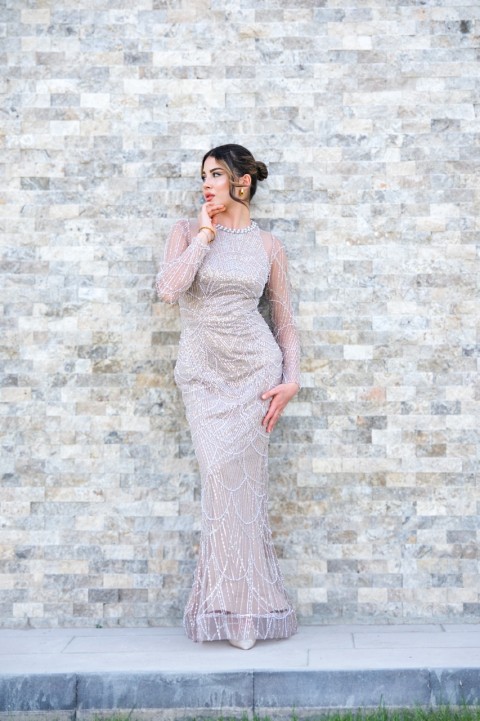 Ravi Rental Dress Alice Bej Elbise
