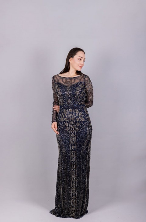 Ravi Rental Dress Blue Night Elbise