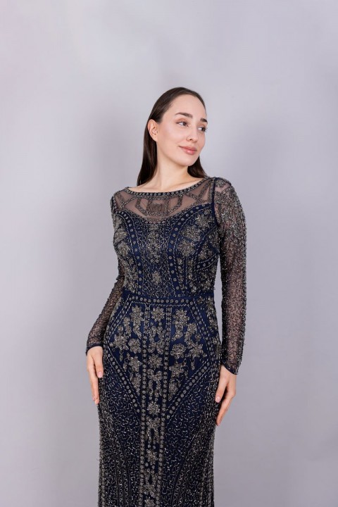 Ravi Rental Dress Blue Night Elbise