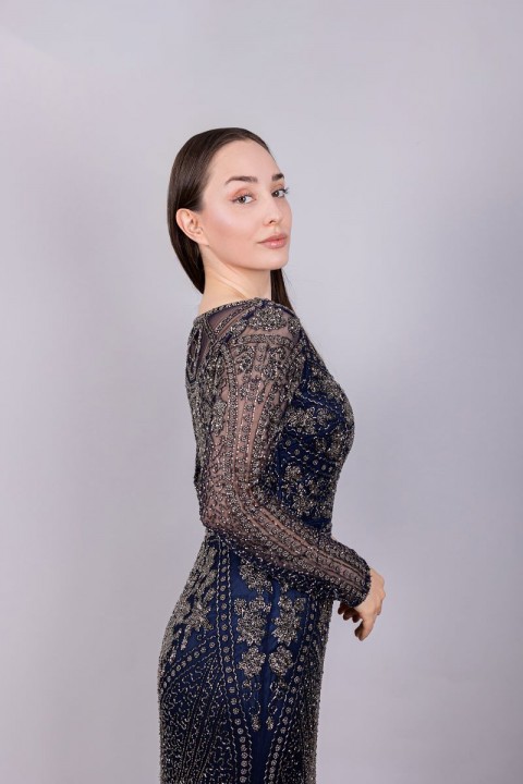 Ravi Rental Dress Blue Night Elbise