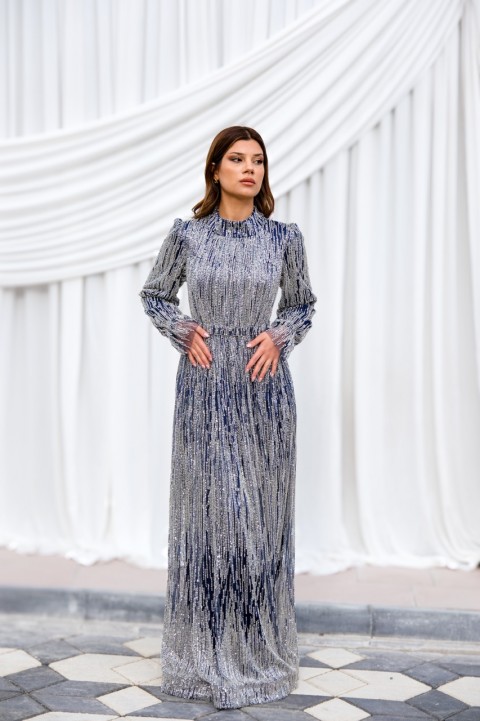 Ravi Rental Dress Carol Lacivert Elbise