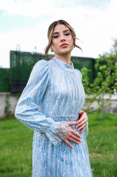 Ravi Rental Dress Carol Mavi Elbise