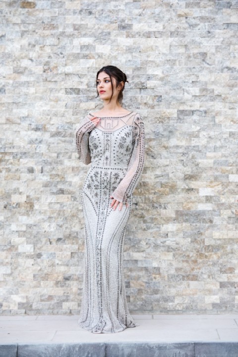 Ravi Rental Dress White Night Elbise