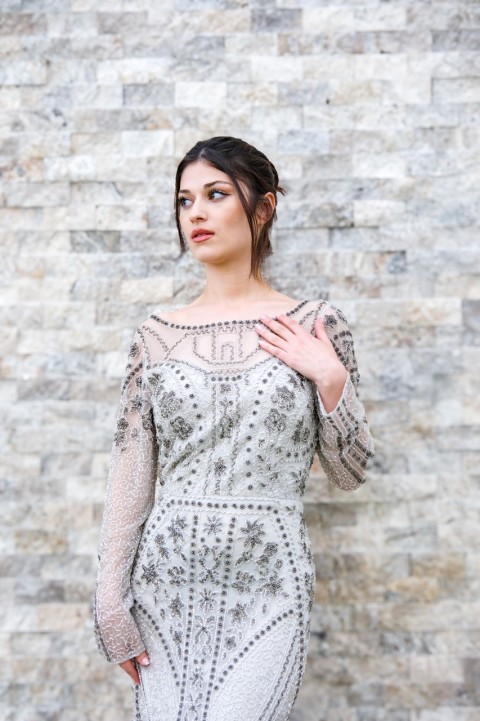 Ravi Rental Dress White Night Elbise